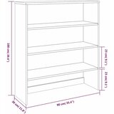  Gornji element za komodu HAMAR tamnosivi 90x30x100 cm borovina | shoptok.hr
