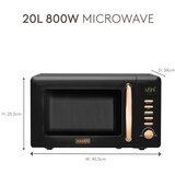 Haden Crna mikrovalna pećnica Black & Copper – | shoptok.hr