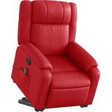  Masažni naslonjač na podizanje od umjetne kože crveni | shoptok.hr