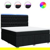 Maison Chic Box spring postelja - Vzmetna postelja z vzmetnico črna 180x200 cm blago SL10894, (21885603) | Shoptok.si