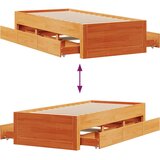  Okvir kreveta bez madraca s ladicama 100x200 cm od borovine | shoptok.hr