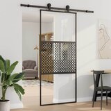 Staklena vrata Rezbarija Crna 90 x 2 x 205 cm Aluminij | shoptok.hr