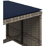  Vrtni stolci s jastucima 4 kom sivi 40x40x35 cm od poliratana | shoptok.hr