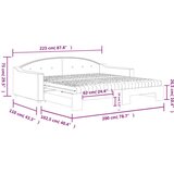 Dnevni krevet na razvlačenje crni 100 x 200 cm od tkanine | shoptok.hr