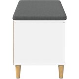  Klupa za hodnik s jastukom s pohranom Bijeli 100 x 38 x 46 cm | shoptok.hr