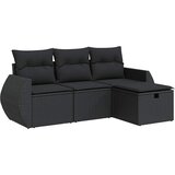  4-dijelni set vrtnih sofa od poliratana s jastucima crni | shoptok.hr