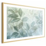  Plakat Mint Leaves - large botanical motif 60x40 Zlatni okvir s margom | shoptok.hr