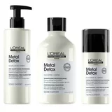 L´Oréal Paris Metal Detox Professional Pre-Shampoo Treatment Set šampon 250 ml + šampon 300 ml + krema za lase 100 ml za ženske