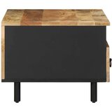 vidaXL Kava miza črna 80x54x40 cm Masivni neobdelan les Mango | Shoptok.si