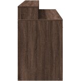  Radni stol s LED svjetlima smeđa boja hrasta 140x55x91cm drveni | shoptok.hr