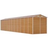  Vrtno spremište svjetlosmeđe 191 x 980 x 198 cm pocinčani čelik | Eponuda.com