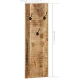  Zidne vješalice za kapute od masivnog drva manga 2 kom 36 x 110 x 3 cm | shoptok.hr