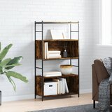 vidaXL Knjižna polica sonoma hrast 80x30x145,5 cm inž. les in železo Cene