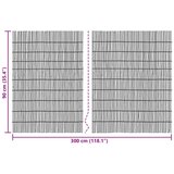  Vrtna Ograda Karbonizirano 300 x 90 cm Trska | shoptok.hr