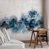  Foto tapeta - Abstract wave - minimalist composition with blue pattern 100x70 | shoptok.hr