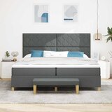  Krevet s opruga kutije Tamno siva 200 x 200 cm tkanina | shoptok.hr