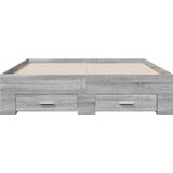  Okvir za krevet s ladicama boja hrasta 140x190 cm drveni Siva 140 x 190 cm | shoptok.hr
