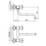 Rosan baterija K01101 lavabo zidna | Eponuda.com