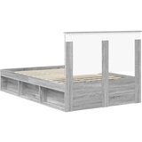  Konstrukcija postelje z vzglavjem Siva Sonoma 120 x 200 cm, (5000103545) | Shoptok.si