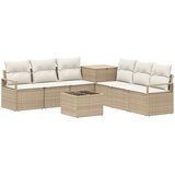  Set sofe 8 kom. Bež i krem bijela Poli Rattan i čelik | shoptok.hr