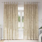 vidaXL sametne zavese 2 kosa z očesi krem 260x140 cm | Shoptok.si
