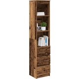 vidaXL Visoka omara starinski les 37,5x35x180 cm inženirski les | Shoptok.si