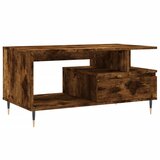 Maison Chic Klubska mizica - kavna mizica - Nizka mizica dimljeni hrast 90x49x45 cm inženirski les, (21754938) Cene