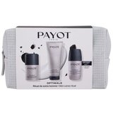 Payot Optimale Men Cares Ritual set: gel krema za obraz Optimale Daily Moisturising Care 50 ml + gel za prhanje Optimale Shower Gel For Face & Body 200 ml + antiperspirant Optimale 24HR Roll-On Antiperspirant 75 ml + kozmetična torbica za moške | Shoptok.si