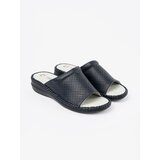 Shelvt Flip-flops with leather insert navy blue | shoptok.hr