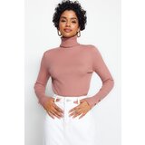 Trendyol Dried Rose Basic Turtleneck Knitwear Sweater Cene