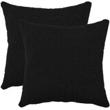  Presvlaka za jastuk 2 pcs HEERLEN Crna 45 x 45 cm Boucl&amp;eacute; - Crna 45 x 45 cm 2 Slike