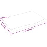 vidaXL Kupaonska radna ploča tamnosiva 60 x 40 x 2 cm tretirano drvo | shoptok.hr