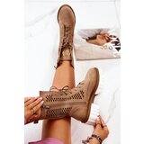 Boto Leather High Boots Workers Nicole Light Brown 2706 | ePonuda.com