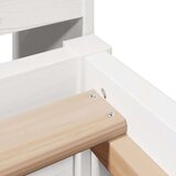 vidaXL Posteljni okvir brez vzmetnice bel 90x190 cm trdna borovina | Shoptok.si