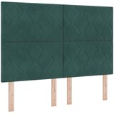  LED okvir za krevet s madracem Tamnozelena 140 x 200 cm Baršun | shoptok.hr