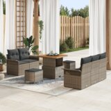  Vrtna sedežna garnitura z blazino 8 pcs Siva 80 x 80 x 71 cm, (5000020703) | Shoptok.si
