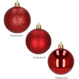  Set Božićnih kuglica 6 cm, crvene - 30 komada | shoptok.hr
