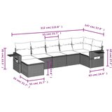  7-dijelni set vrtnih sofa sivi od poliratana | shoptok.hr