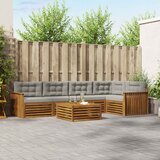  Set vanjskih sofa 6 kom. Prirodna i svijetlo siva | shoptok.hr