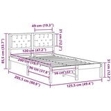 Konstrukcija postelje Svetlo siva 120 x 200 cm blago, (5000084381) | Shoptok.si