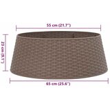  Suknja za božićno drvce Smeđa Ø65x23 cm Plastika - Smeđa 65 x 23 cm 1 | shoptok.hr