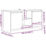 TV ormarić staro drvo 102x37,5x52,5 cm konstruirano drvo | shoptok.hr