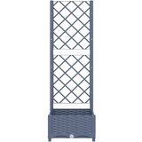  Cvetlično korito z oporno mrežo temno sivo 40x40x121,5 cm PP, (20606743) | Shoptok.si