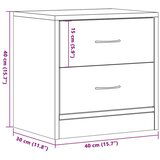 vidaXL Nočne omarice 2 kosa starinski les 40x30x40 cm inženirski les | Shoptok.si