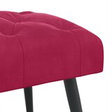  Klupa s gumbastim tkanjem Vinska crvena 60 x 40 x 45 cm Baršun | shoptok.hr