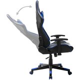 vidaXL Gaming stol črno in modro umetno usnje | Shoptok.si
