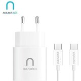 Nanobit Kucni punjac NB102 25W sa kablom Type-C na Type C 1m Cene