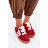 VINCEZA Sneakers Sports Shoes Suede Red 79517 | shoptok.hr