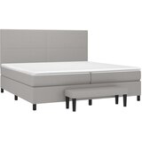  s oprugama i madracem svjetlosivi 200 x 200cm od tkanine | shoptok.hr