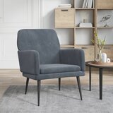  Fotelja tamnosiva 62 x 79 x 79 cm baršunasta | shoptok.hr
